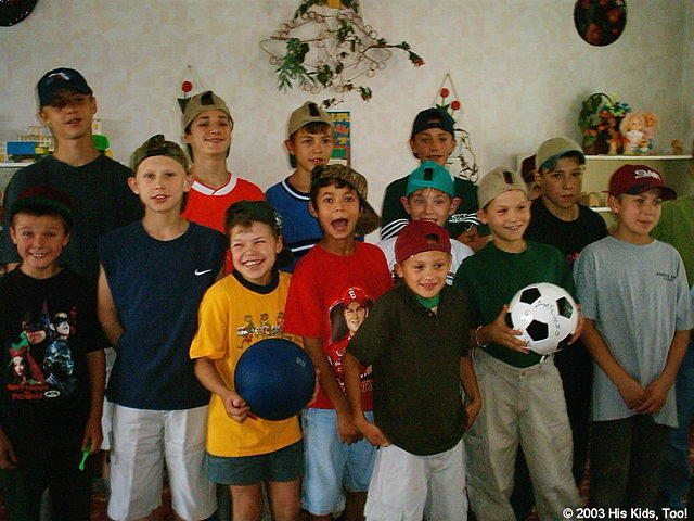 The boys were thrilled to have new sport equipment!