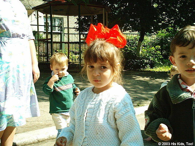 This little girl was a little leery of the camera.
