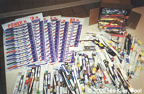 ...and toothbrushes!
