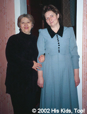 These ladies are thankful for their new clothes
