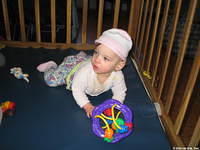 This little boy likes the new toys!