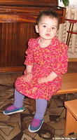 This little girl was very shy with the many visitors.