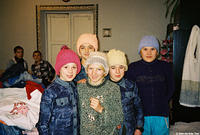 These  young ladies were thrilled to have new clothing, and these wonderful warm hats, made by Frieda H. of Tallahassee