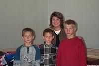 Fami with some of the young boy recipients.