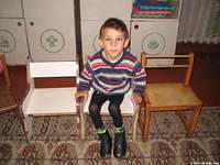 This precious little boy with Cerebral Palsy has weak legs, but with the help of the donated walkers, he can walk.  Thank you, W