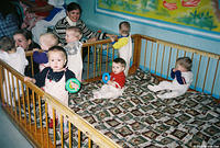 His Kids, Too! director has an opportunity to interact with the children.