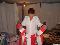 Some of her favorites were the colorful blankets.