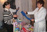 Stockings were another big need, and we were able to provide.