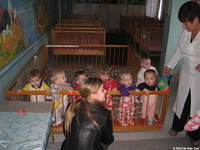We arrived at the facility during nap time, but we were able to check a few babies up, ready for play.
