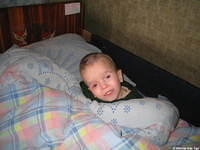 This little boy has an eye infection.