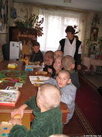 This group of children were working on puzzles.