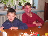These freinds are working with legos.
