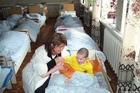 Fami spends some time with energetic Vika.