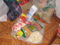 The contents of the bag.