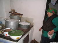 One day we went to visit, our dear sister Valentina, and she was washing curtains.