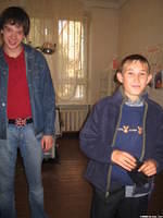 Pasha and Vanya enjoy a few moments.