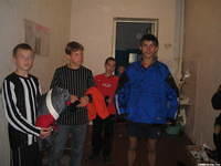 Some of the older teens with their new clothes.  Most of these teens were part of our summer Bible camp!