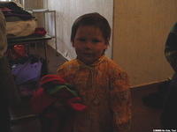 Alyonna is pleased with her new clothes and shoes.