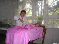 This little girl receives muscle massge, this blanket is keeping her warm.