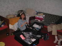 Peggy was equally happy to have her luggage!