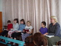 These children enjoy the Bible studies each Sunday morning.
