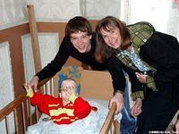 Vanya and Peggy visit with our dear Maxim.  He is still as happy and conversant as always.