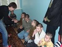Vanya makes every effort to speak to as many children as possible.