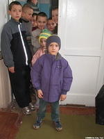 The boy is all decked out in his new coat and hat.  Thank you  Frieda for the  wonderful coats!