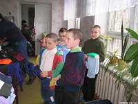 These nice boys wait for their turn to select cothing.  It is important that the children are allowed to choose their clothes.