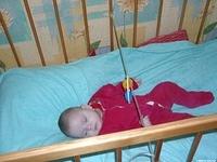 This baby was able to sleep through our entire visit!