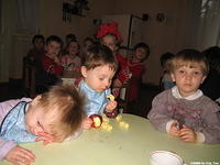 The children were just finishing their lunch when we arrived to visit.