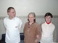Patients in their new clothing.