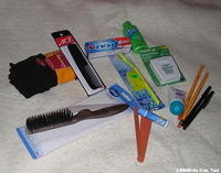 What each personal care bag contains.