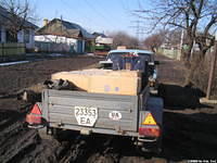 When it wasn't snowing, the ground was very muddy!  Here we are loaded and ready to deliver aide.