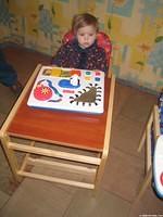 These highchairs, also double as a toddler table and chair set.