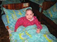 Despite some very physical problems, this boy is cheerful.