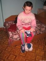 This little girl was very excited about her new shoes, thanks Jeremiah's Hope!