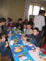 Children were treated to a wonderful spread of goodies, fruit and treats.