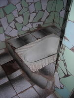 One of the special projects of this trip was the completion of toilet room at the local Internot (home for older orphans)