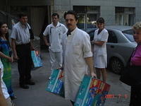 They brought diapers to a local hospital.