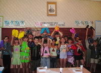 Happy kids with their Crocs....