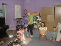 Nancy is loving, 'duck, duck...goose.!.