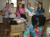 During the camp, groups of 5-6 would go out daily to deliver humanitarian aid ...