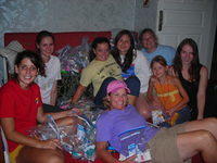 Sunday night was spent putting together personal care bags.