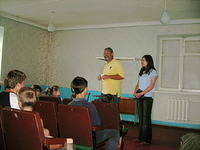 ...where after songs, Rich led the sermon.