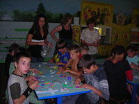 Later kids enjoyed crafts.