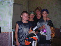 The older boys are alittle more reserved about photos.