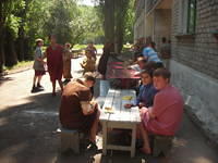 And at the picnic tables.