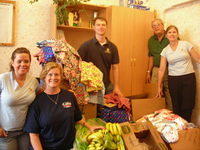 We left dresses, clothing, medical supplies, and shoes for the children and adults.