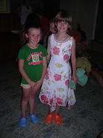 These 2 girls insisted we take their photo in their new clothing.